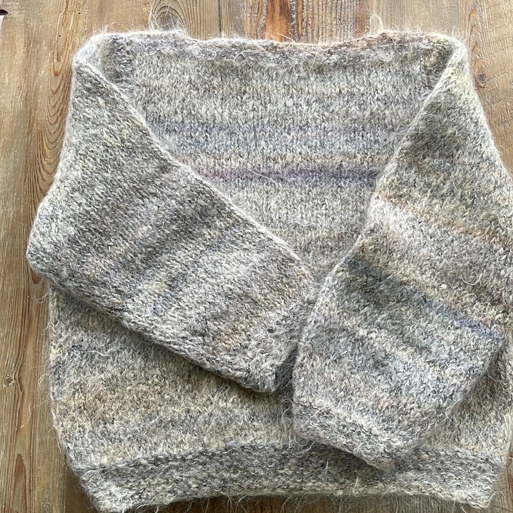 Vintage Boat Neck Knit Sweater